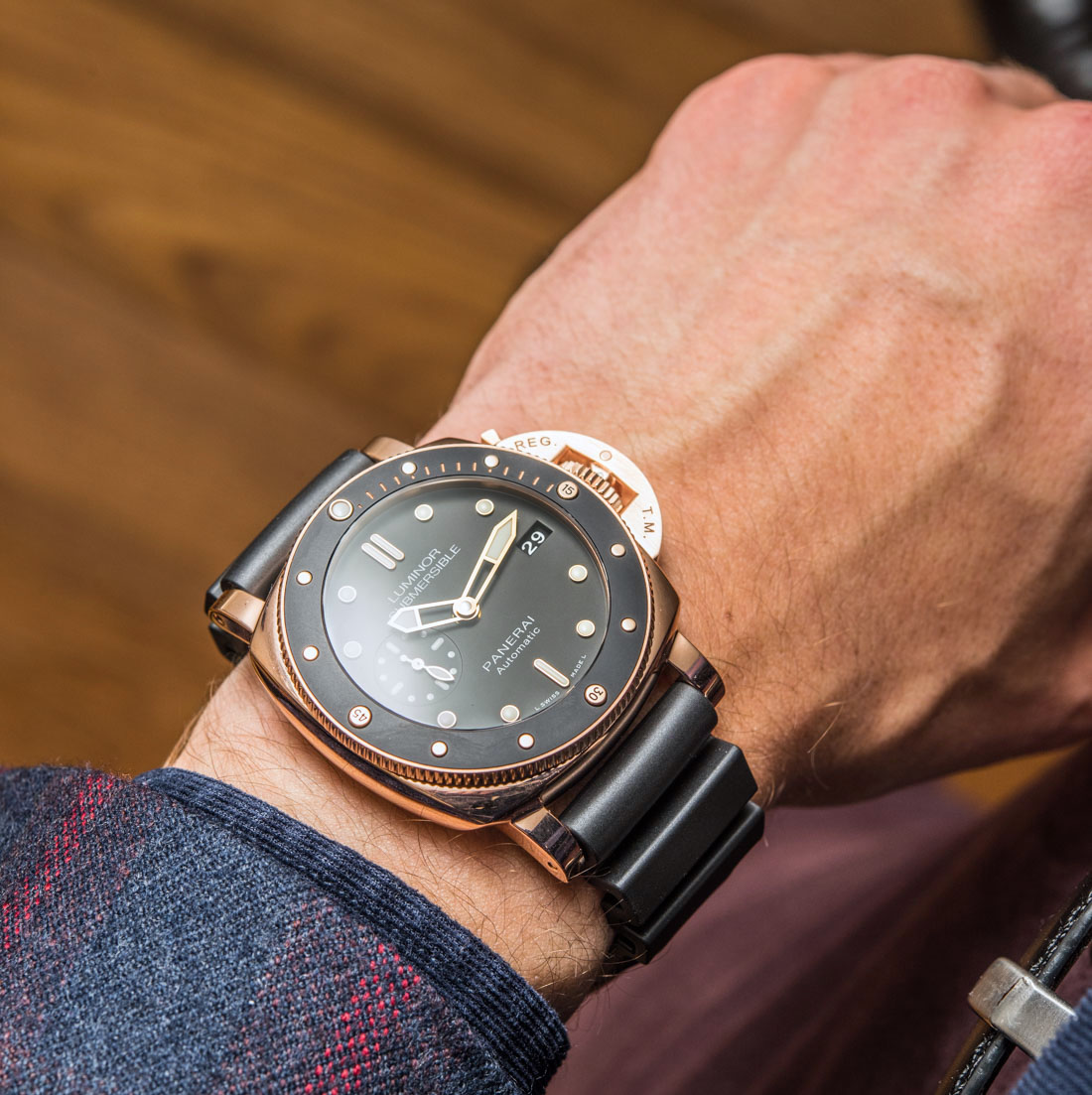 Panerai Luminor Submersible 1950 3 Days Automatic Acciaio & Oro Rosso 42mm Watches Hands-On Hands-On 